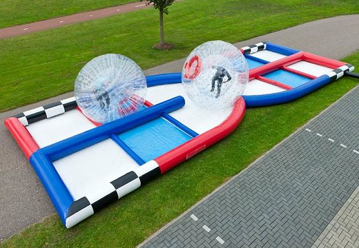 Track for race in inflatable balls