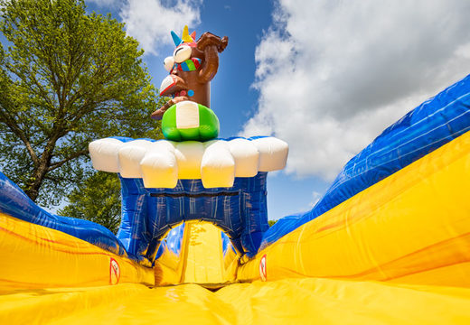 Hawaii bouncy castle with swimming pool in cheerful colors