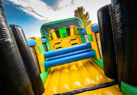 Inflatable obstacle course with colored obstacles