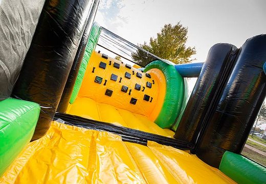 Climbing high obstacles on bouncy castle