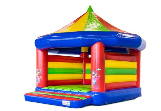 Buy an indoor bouncy castle with a circus and clown theme