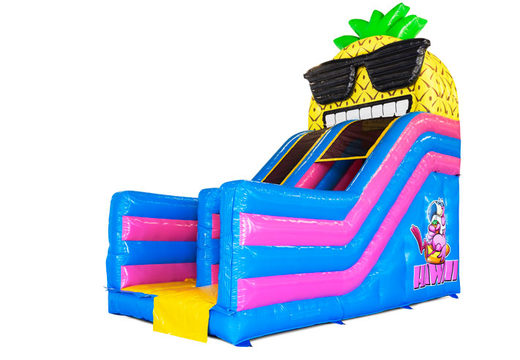 Buy bouncy castle with slide in Hawaii theme online at JB Inflatables