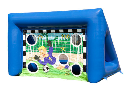 Inflatable soccer goal for sale with loopholes for more challenge during the game