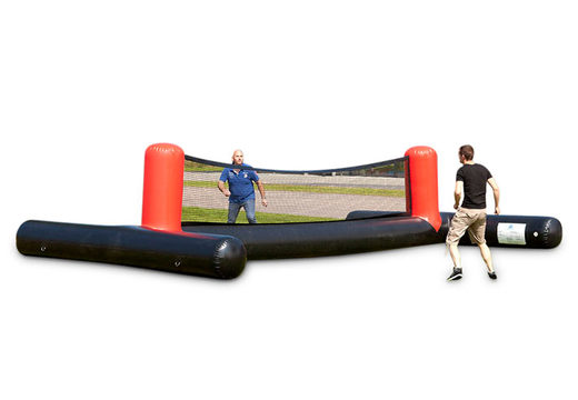 Play volleyball with your feet with an inflatable soccer field online at JB Inflatables