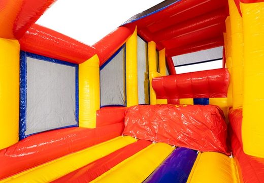 Jumping surface in inflatable modular obstacle course