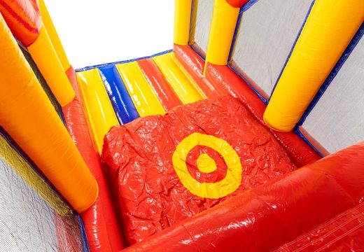 Red inflatable for jumping modular obstacle course