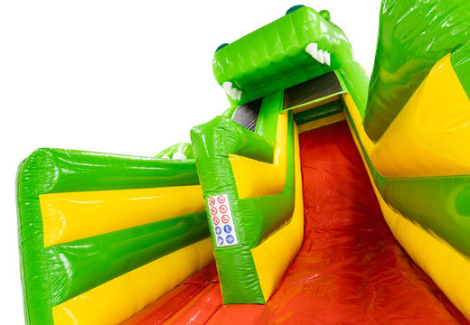 Red yellow green slide from 4 in 1 bouncy castle slide