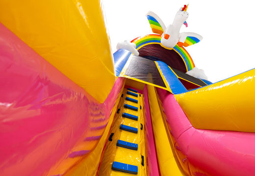 Stairs of Multiplay 4 in 1 Unicorn-themed Bouncy Castle Slide