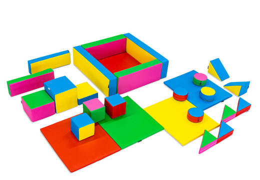 Softplay set XL Standard theme colorful blocks to play with