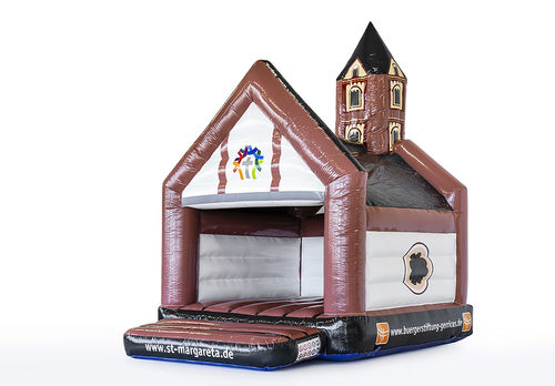 Op maat gemaakte ST. MARGARETA - a frame kerk springkussen in eigen huisstijl bestellen bij JB Inflatables Nederland. Promotionele springkussens in alle soorten en maten razendsnel op maat gemaakt