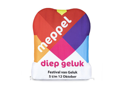Opblaabare Diep Geluk logo bestellen. Koop inflatable productvergroting nu online bij JB Inflatables Nederland