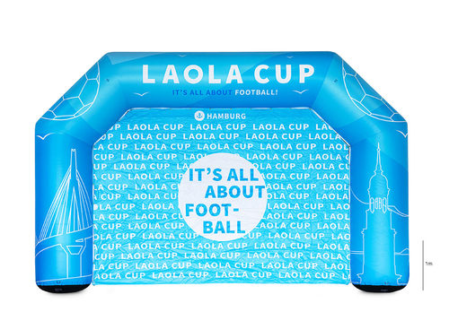 Op maat gemaakte gepersonaliseerde Laola Cup reclame boog kopen bij JB Promotions Nederland. Bestel nu op maat gemaakte opblaasbare reclame bogen